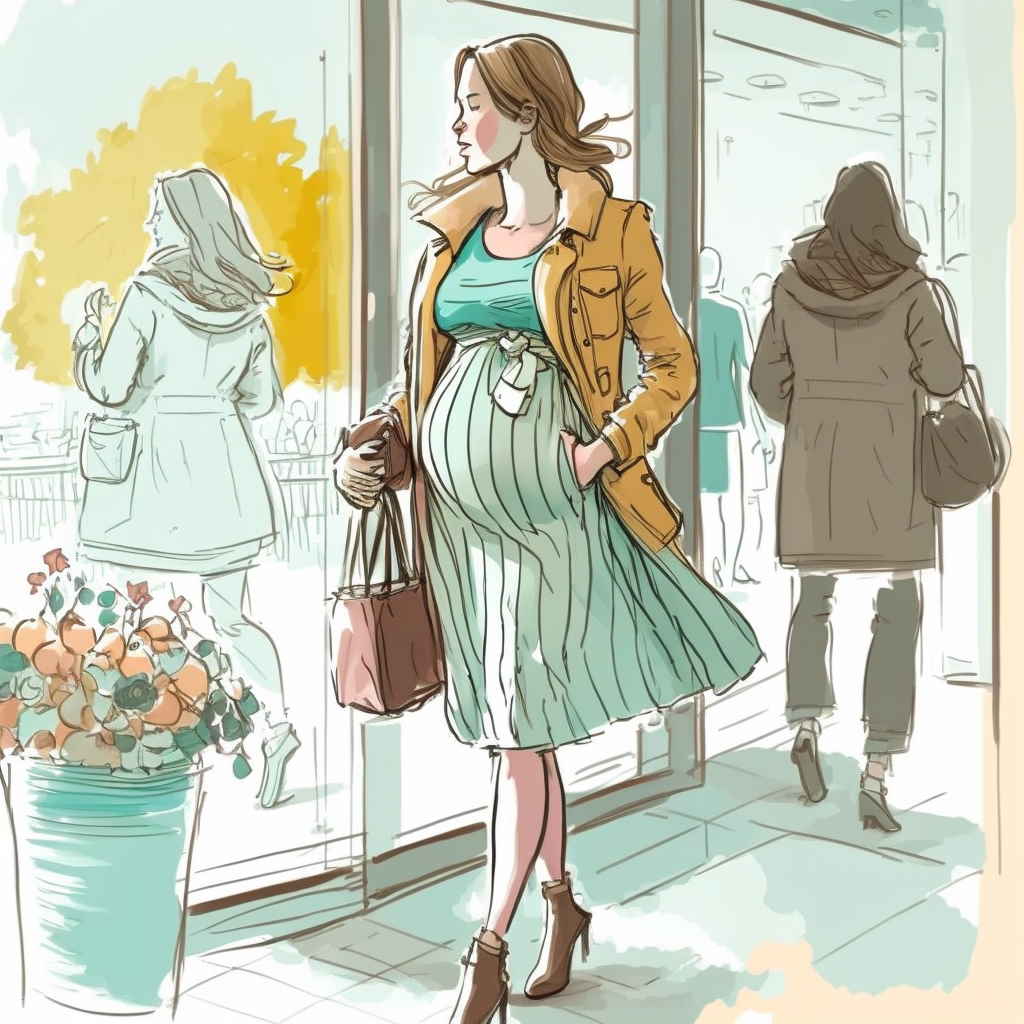 Shopping for maternity clothes